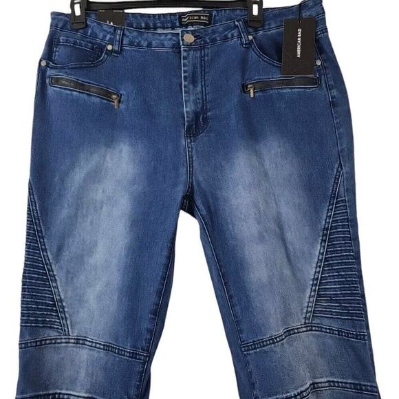 American Bazi ~Woman Plus Size 3X~ Blue Denim Skinny Jeans Stretch NWT. - Picture 6 of 11